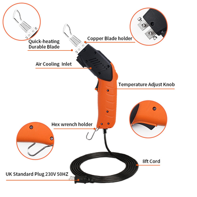 Coltello elettrico a schiuma calda portatile con raffreddamento ad aria con lama per saldatura ad arco